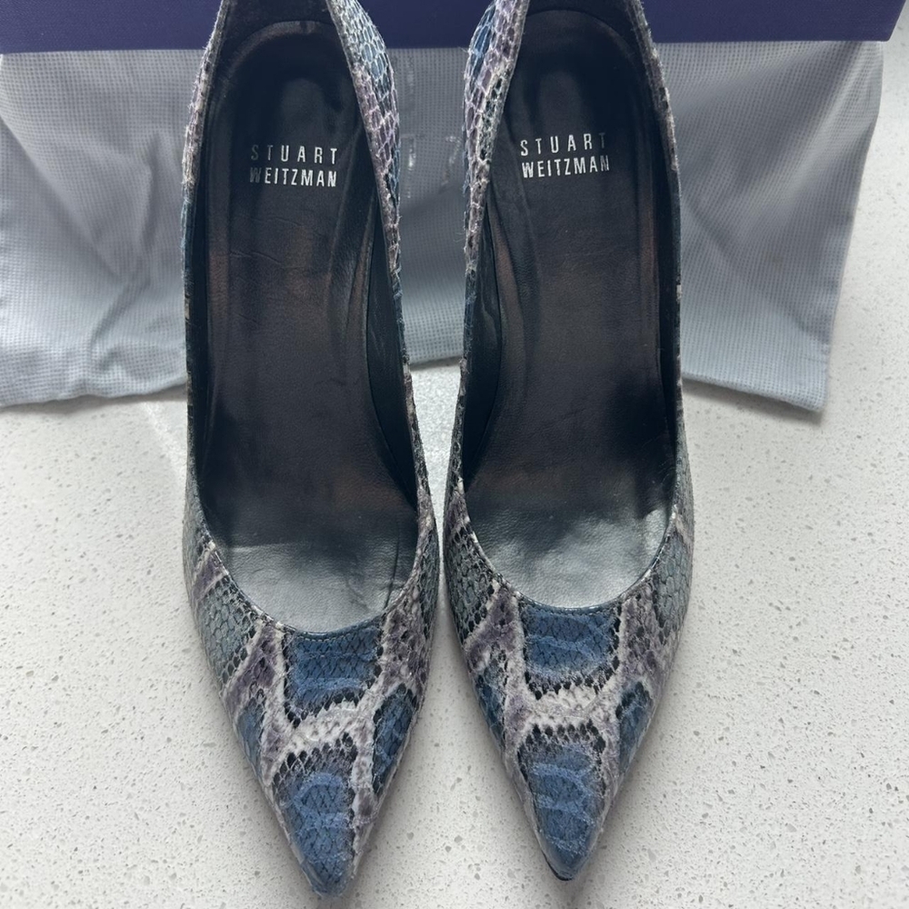Stuart Weitzman Multi Snakeskin Pointed Toe Stile… - image 3